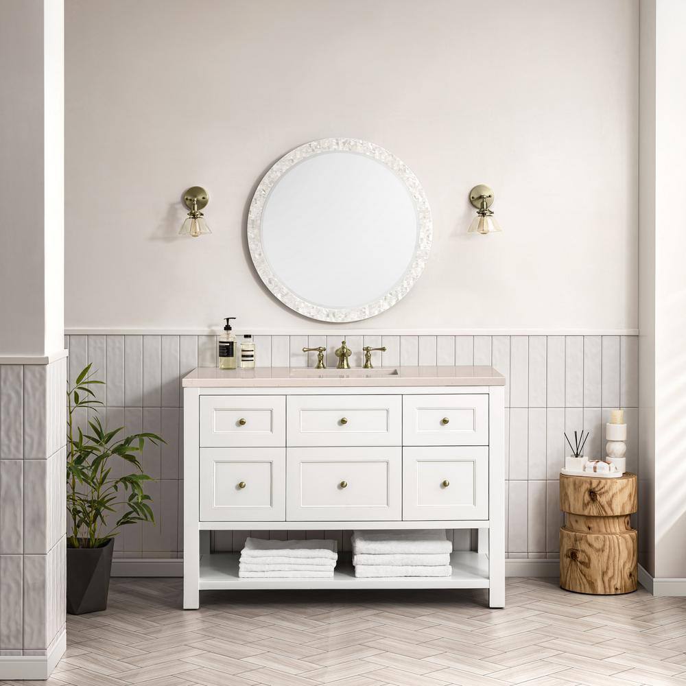 Breckenridge 48" White Solid Wood Single Vanity