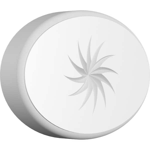 Ekena Millwork 7 in. W x 4-3/4 in. H x 1 in. P Standard Dalton Spiral Rosette With Rounded Edge