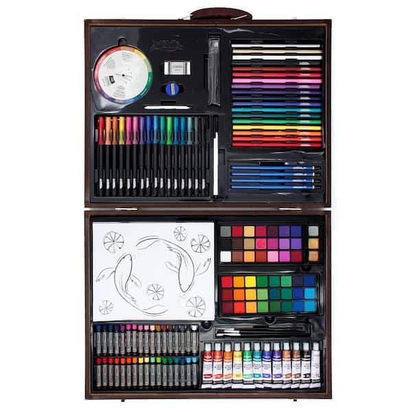 Artskills 200 Piece Art Essential Set, Wood Case