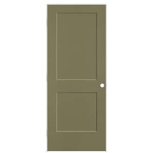 32 in. x 80 in. 2-Panel Logan Right-Hand Solid Core Truly Olive Molded Composite Single Prehung Interior Door