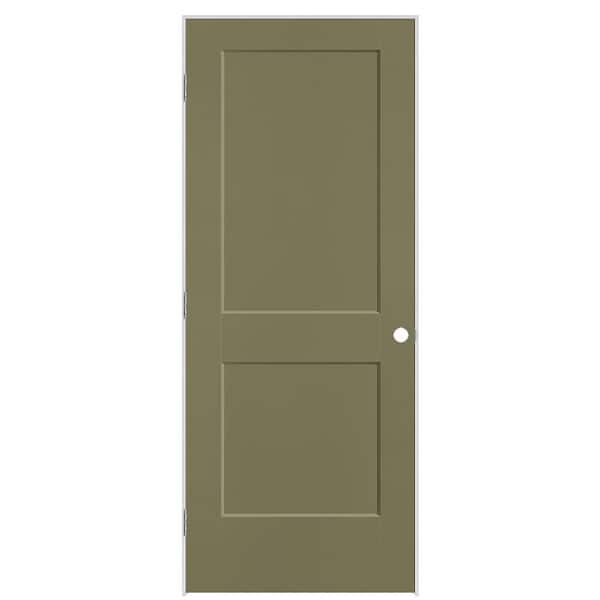 Masonite 32 in. x 80 in. 2-Panel Logan Right-Hand Solid Core Truly Olive Molded Composite Single Prehung Interior Door