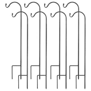 Shepherd's Hooks Garden Planter Stakes for Bird Feeders Up to 6.5 Lbs. (8 Pack)