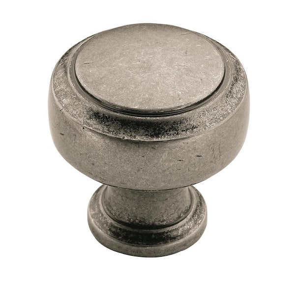 Amerock Highland Ridge 1-3/16 in (30 mm) Diameter Aged Pewter Round Cabinet Knob