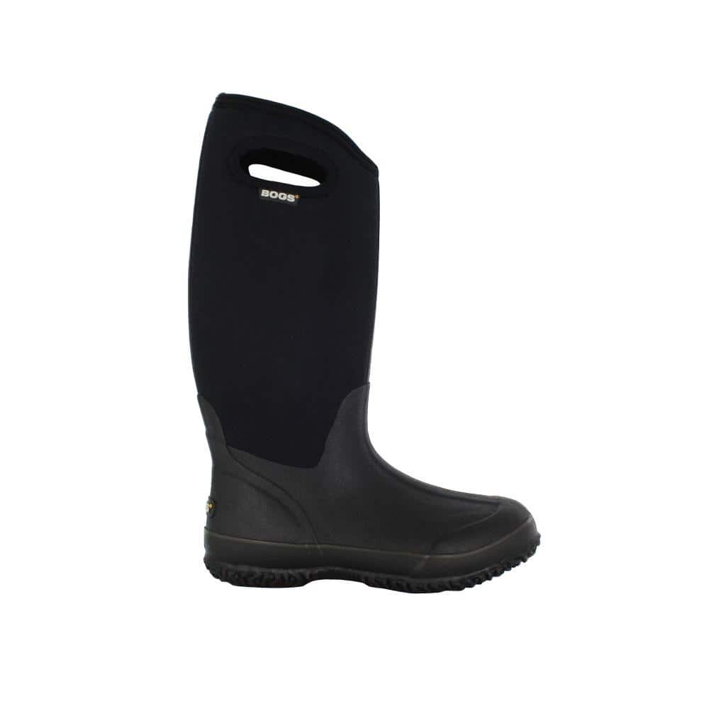 BOGS Classic High Women 13 in. Size 9 Black Rubber with Neoprene Handle ...