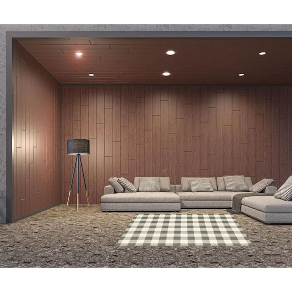 Gray, Ivory 5 ft. x 8 ft. Loomed Polypropylene Rectangle Indoor/Outdoor Area Rug