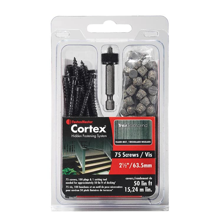 Fastenmaster Cortex Hidden Fastening System For Trex Select Decking 2 12 Inch Cortex Screws 9397