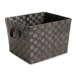10 in. H x 15 in. W x 13 in. D Brown Metal Cube Storage Bin