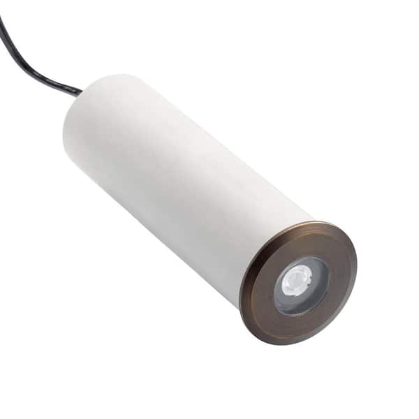 Low Voltage Recessed Centennial Brass Hardwired Weather Resistant Well Light with No Bulbs Included