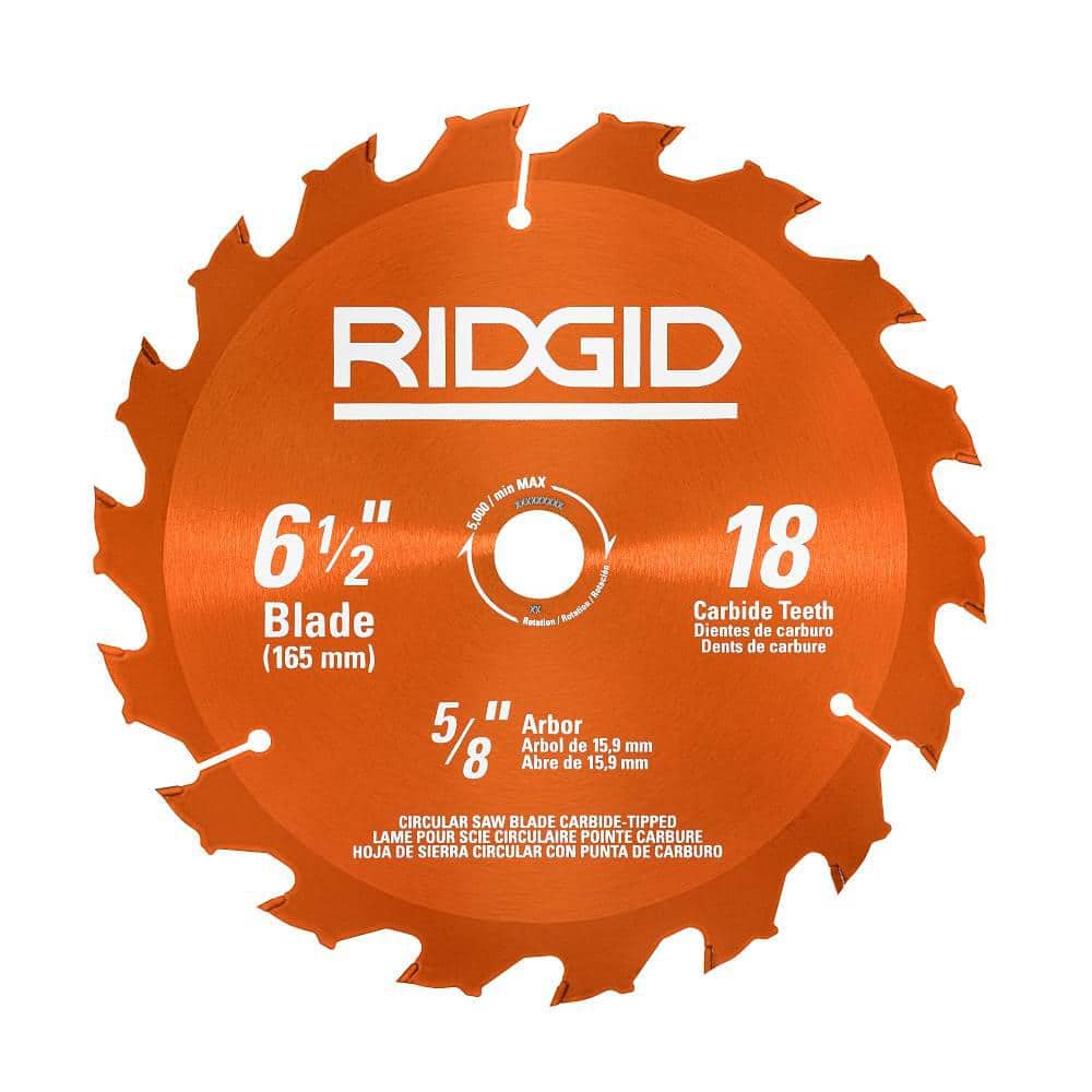 RIDGID 6-1/2 in. Circular Saw Blade (1-Piece) AC612N The Home Depot