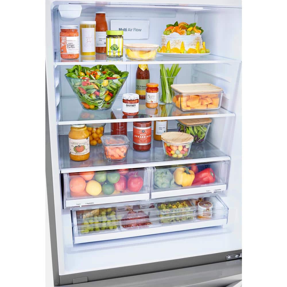 Stainless Steel 26 Cu. Ft. Smart Bottom Freezer Refrigerator