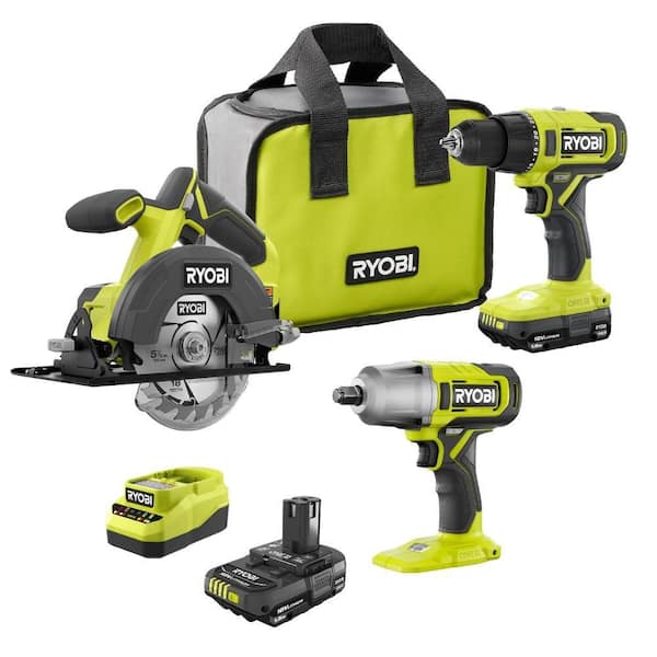 ONE+ 18V Cordless 2-Tool Combo Kit with (2) 1.5 Ah Batteries, Charger, and FREE ONE+ Cordless 1/2 in. Impact Wrench