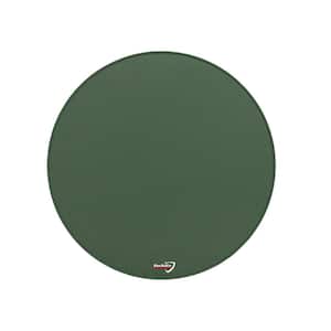 38 in. Round Portable and Reusable 4-Layer Fireproof Under Grill Mat in Green
