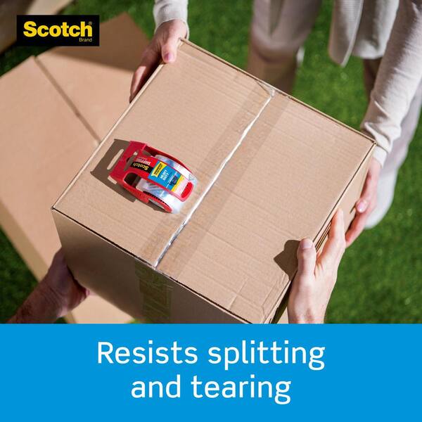 142-6 Scotch Heavy Duty Shipping Packaging Tape 1.88 inches x 800 inches . 2 Pack 1.5 inch Core 6 Rolls with Dispenser 