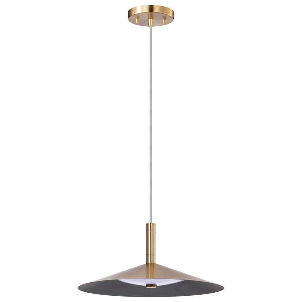 Corrine 18-Watt 1-Light Burnished Brass Transitional Integrated LED Pendant Light, CCT Selectable price history on PriceWatchPro