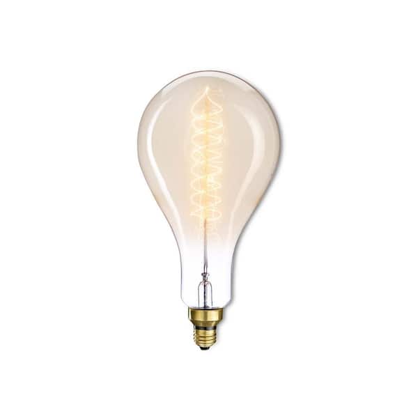 Bulbrite 60-Watt Equivalent Amber Light Medium Base (E26) Dimmable Incandescent Antique Novelty Light Bulb (1-Pack)