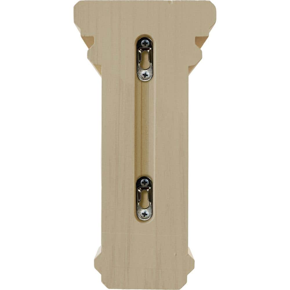 Medium Natural Rubberwood Decorative Corbel 5" x 5.75" x 10"