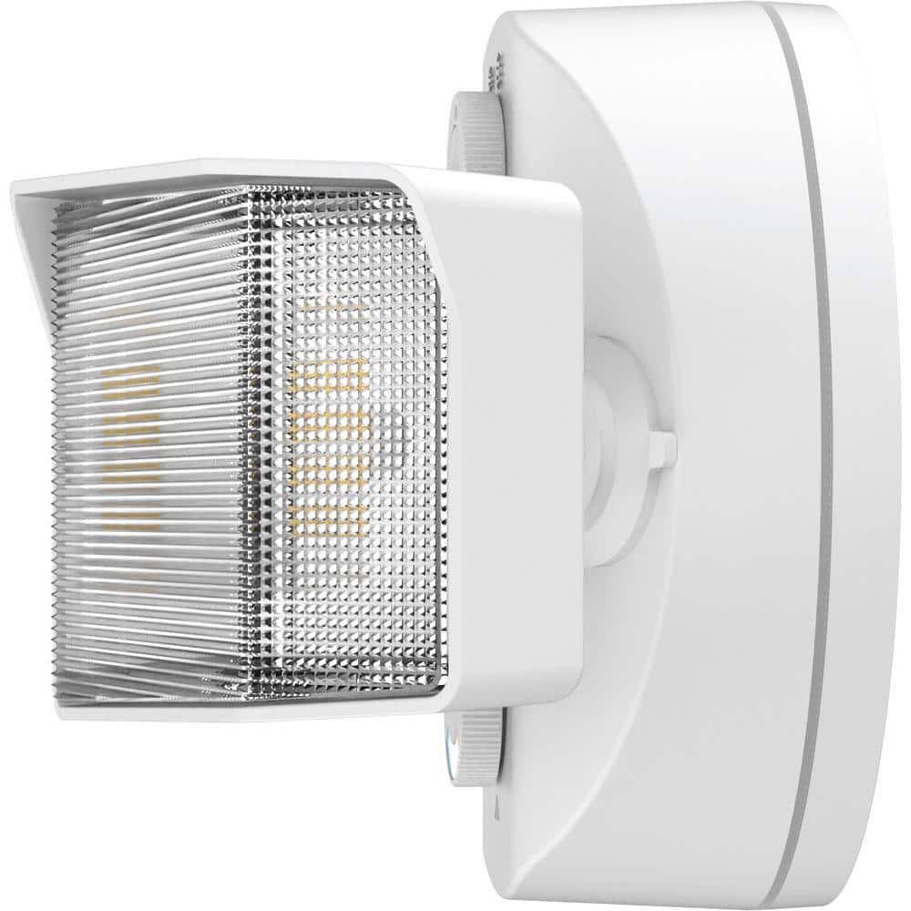 White Dual Head LED Outdoor Security Flood Light