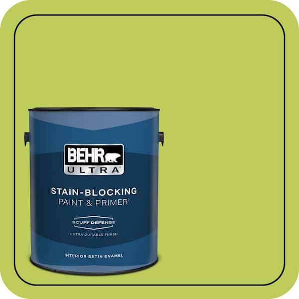 BEHR ULTRA 1 gal. #410B-5 Hidden Meadow Extra Durable Satin Enamel Interior Paint & Primer