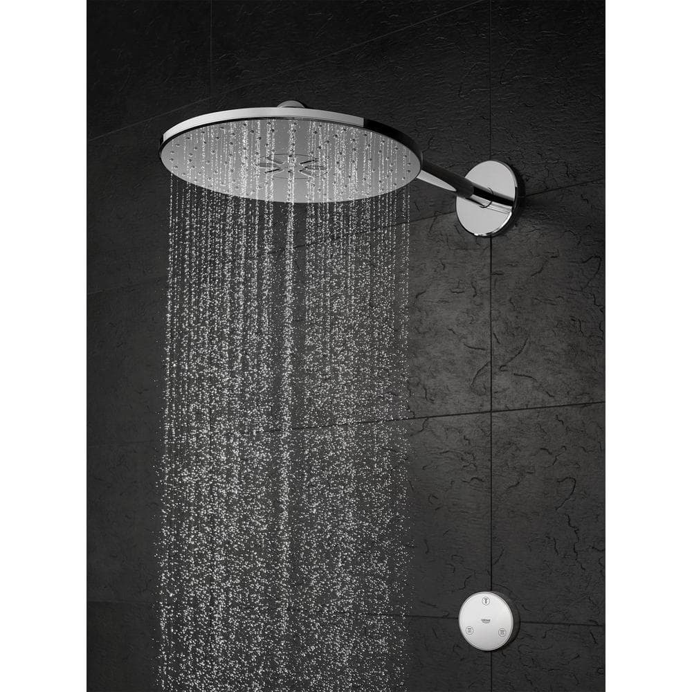 Pulse Rain 12" Chrome Wall-Mounted Adjustable Shower Head
