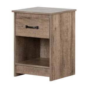 Tassio 1 -Drawer Weathered Oak Nightstand
