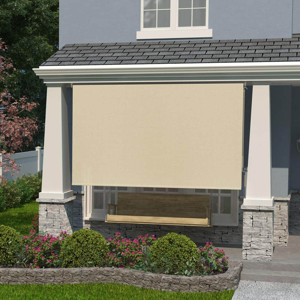 Sesame Light Filtering Cordless Outdoor Roller Shade 96" x 72"