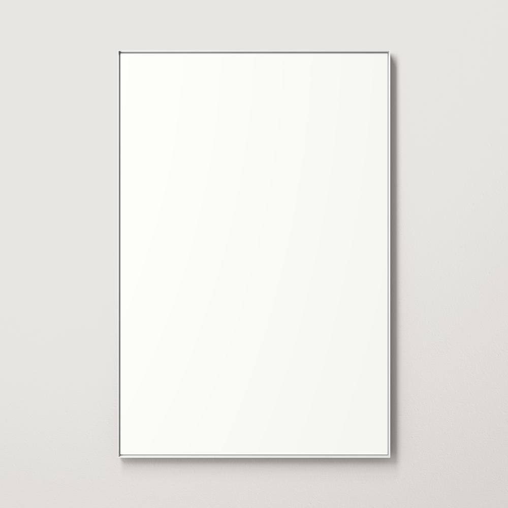 Elegant 20" x 30" Silver and Gold Metal Framed Rectangular Mirror