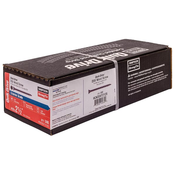 #10 x 2-1/2 in. T25 6-Lobe, Flat Head, Deck-Drive DSV Collated Wood Screw, Tan (500-Pack)