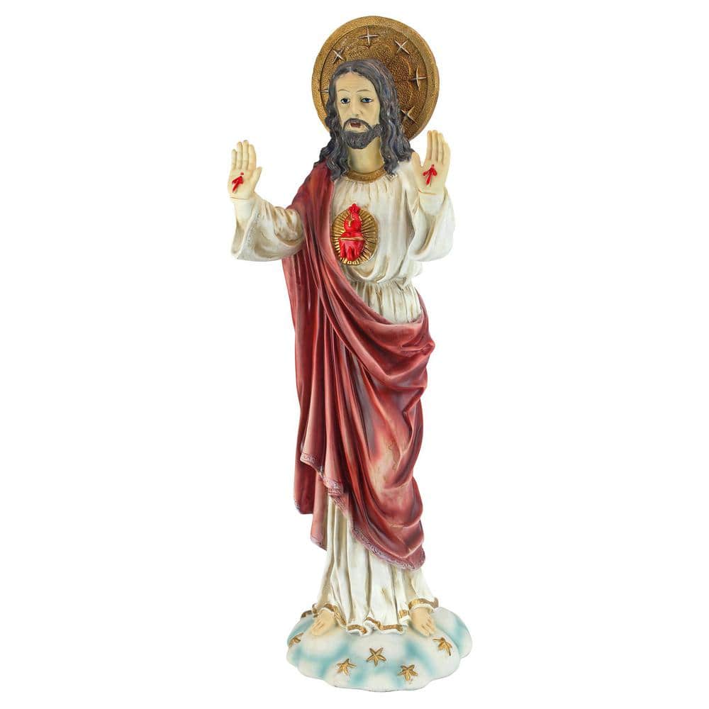 23.5 in. H Sacred Heart of Jesus Italian Style Garden Statue