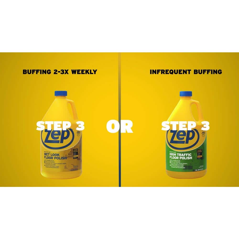 Zep Wet-Look Floor Polish 1 Gallon High Gloss Finish