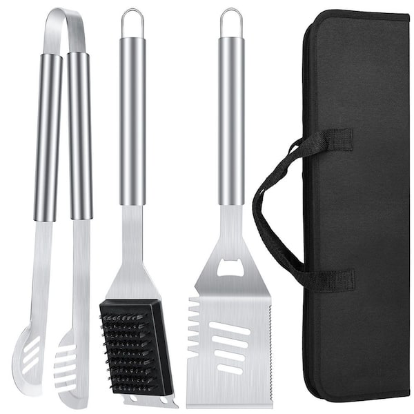 Stainless Steel Grill Tool Set (4 Pieces)
