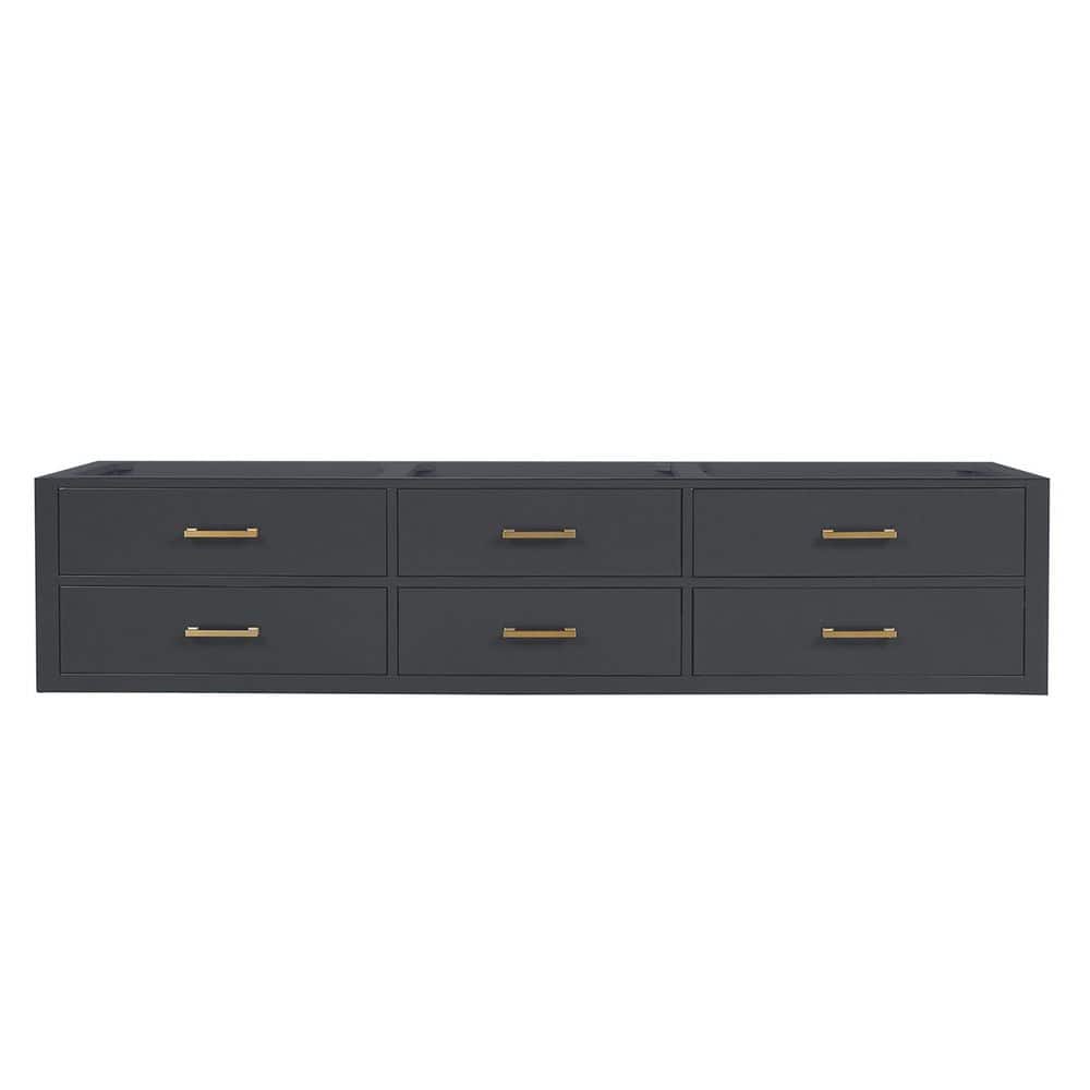 Sherman 84 in W x 22 in D Double Bath Vanity Cabinet without Top in Black Double Assembled price history on PriceWatchPro