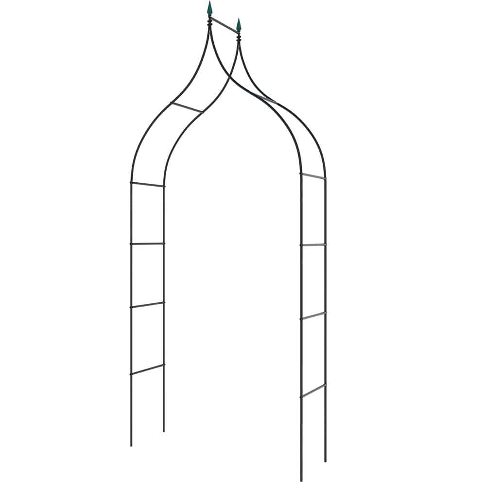 9 .5 ft. Metal Decorative Metal Garden Arch Trellises for Vine Rose Climbing Wedding Ceremony Party Decoration price history on PriceWatchPro
