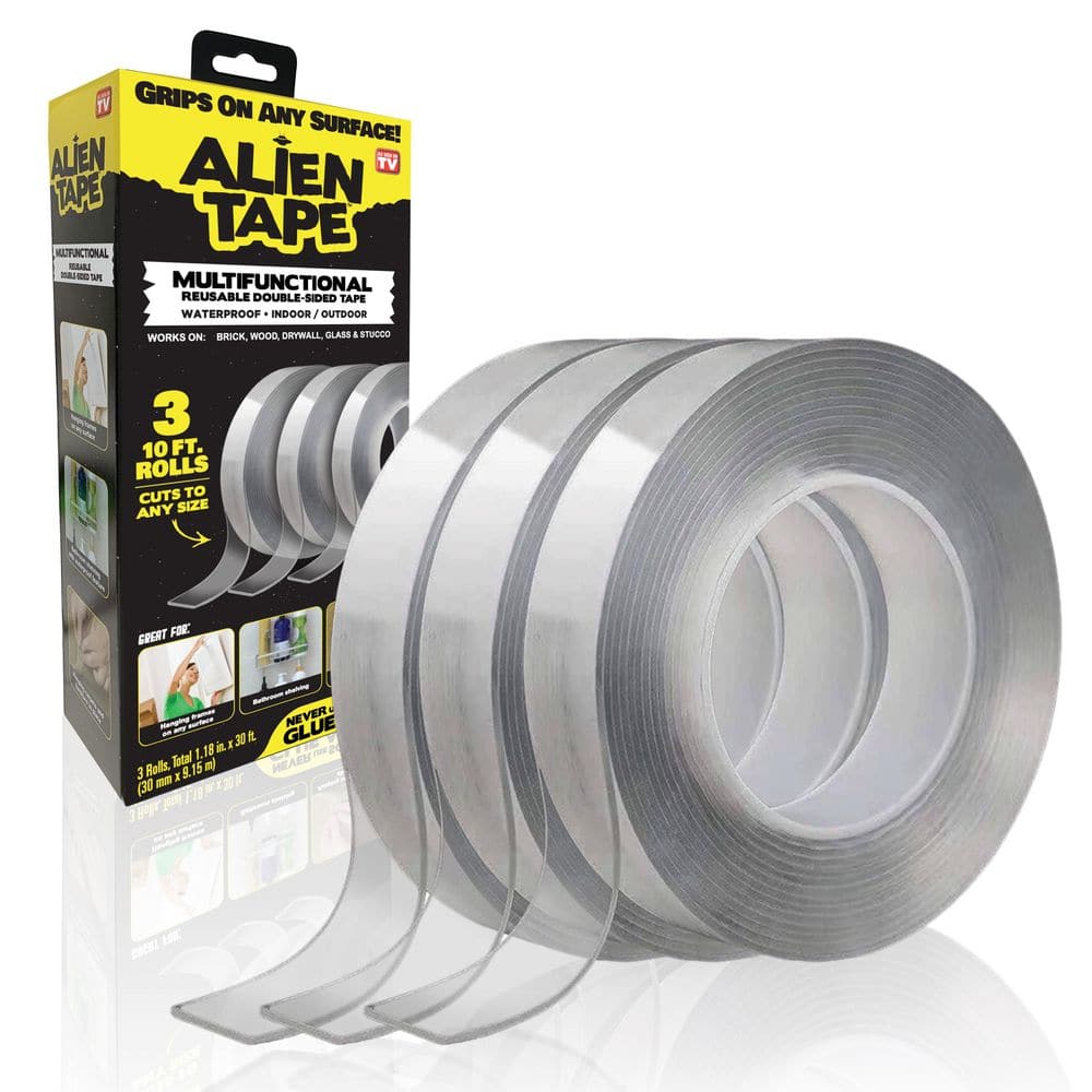Reviews for As Seen on TV Alien Tape 10 ft. Multi-Surface Tape Reusable  Double-Sided (3-Pack)