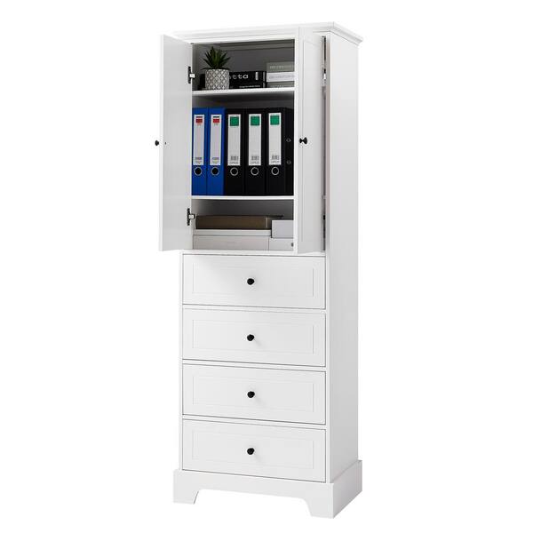 Hann Tall Storage Cabinet with Drawers