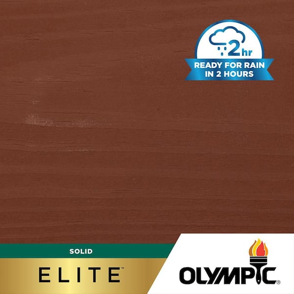 Olympic Elite 1 gal. SC-1064 Port Wine Solid Advanced Exterior Stain and Sealer in One