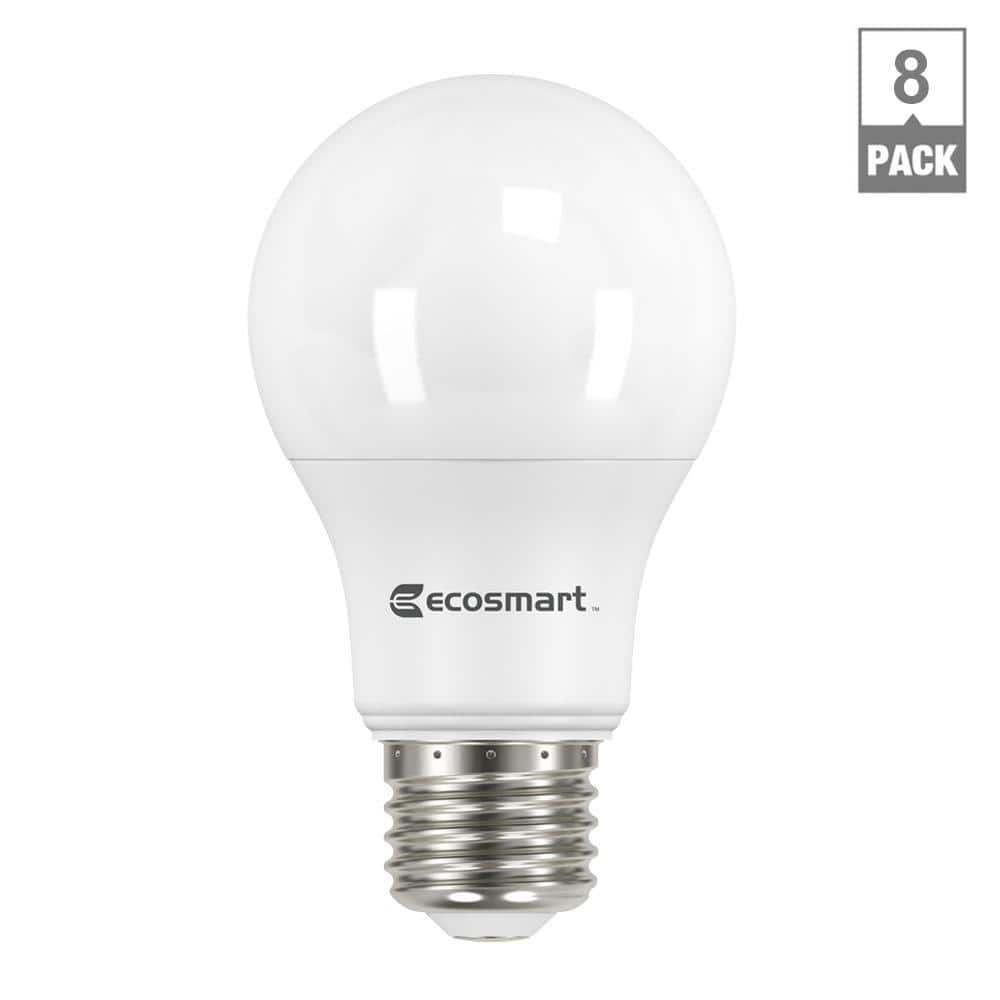 EcoSmart 60-Watt Equivalent A19 Dimmable ENERGY STAR LED Light Bulb in Soft White (8-Pack)