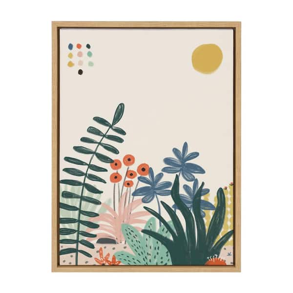 Kate and Laurel "Sylvie Zen Garden 2" by Kelly Knaga 1-Piece Framed Canvas Abstract Art Print 24.00 in. x 18.00 in.