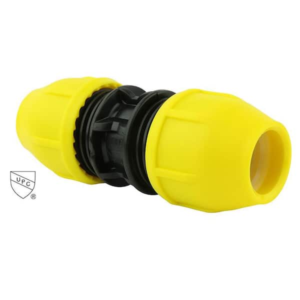 HOME-FLEX 1 in. IPS DR 11 Underground Yellow Poly Gas Pipe Coupler