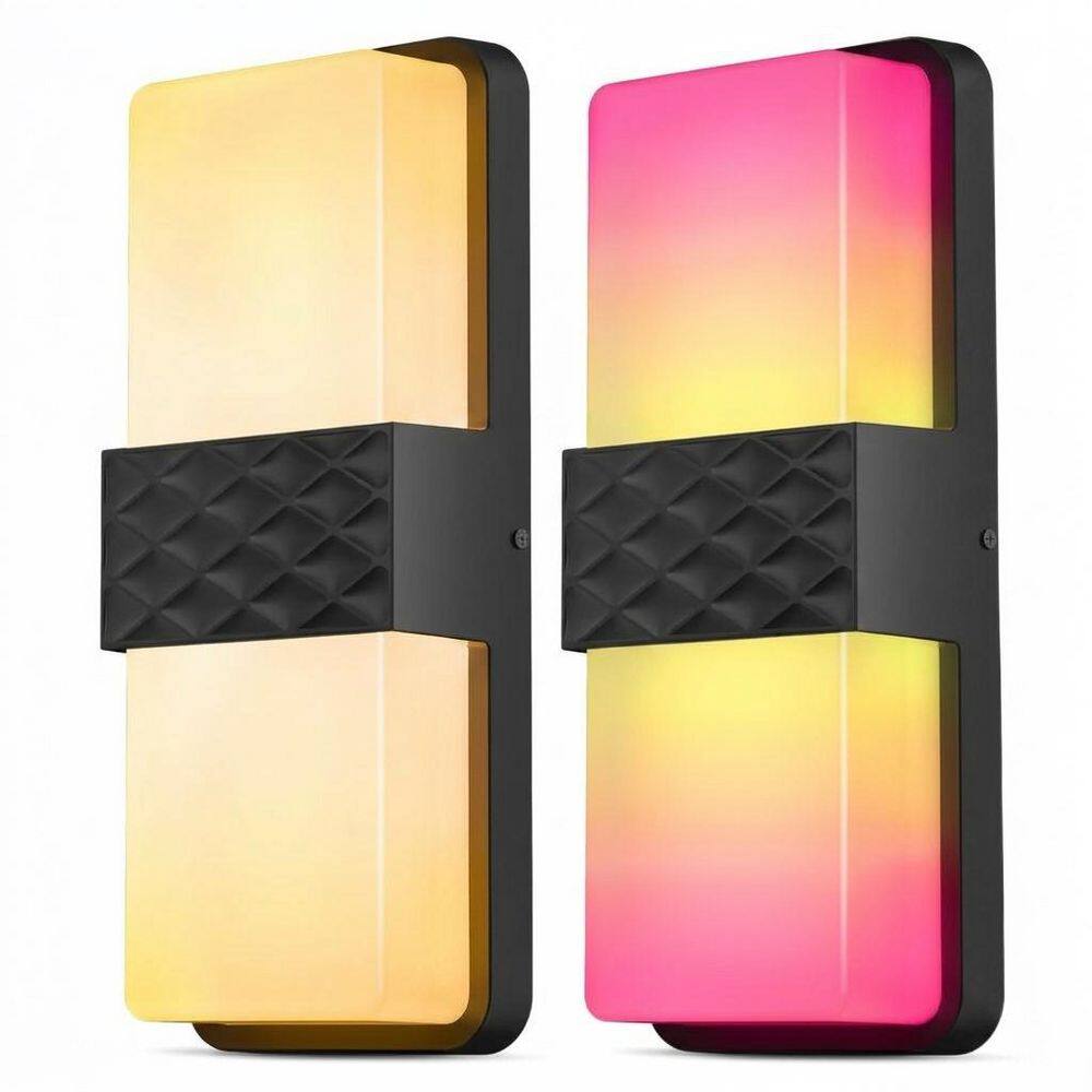 Smart RGBCW sconce wall pack light dimmable tunable white waterproof outdoor lighting with festive scene modes wall price history on PriceWatchPro