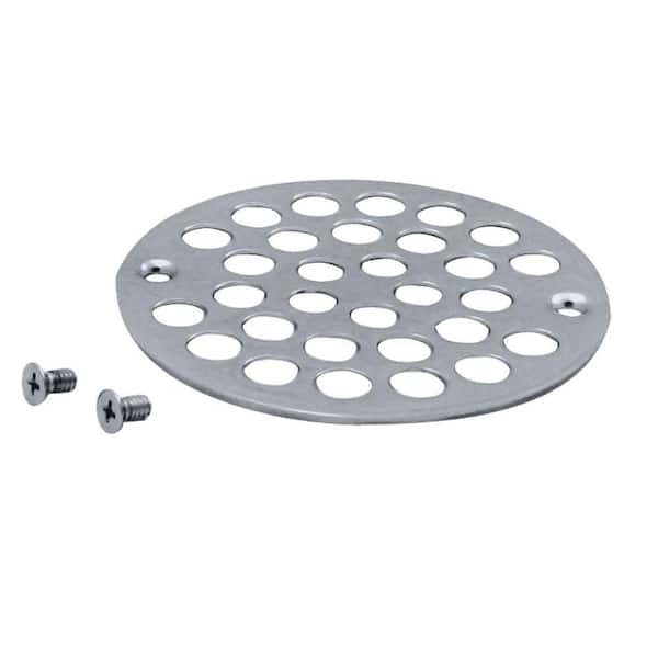 Belle Foret 4 in. Brass Shower Strainer Grid with Screws in Polished Chrome