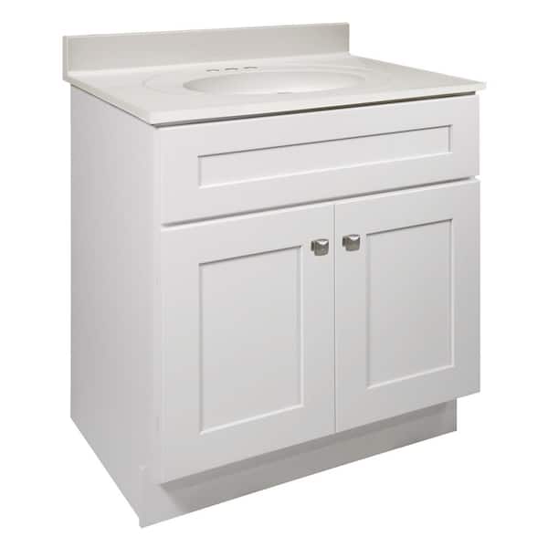 Design House 31 in. Brookings Vanity with White Cultured Marble Top in White, Fully Assembled