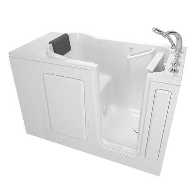 Gelcoat Premium Series 48 in. x28 in. Right Hand Drain Walk-in Soaking Bathtub in White