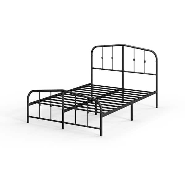 Clara Black Metal Frame Full Platform Bed Frame