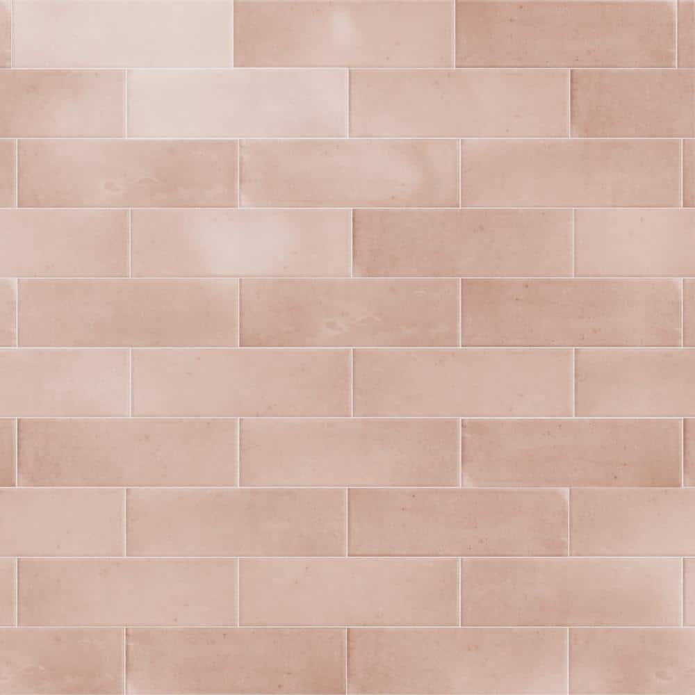 Merola Tile Coco Glossy Orchard Pink 2 in. x 5-7/8 in. Porcelain Wall Tile  (5.94 sq. ft./Case) WEQ6CCGOPK - The Home Depot