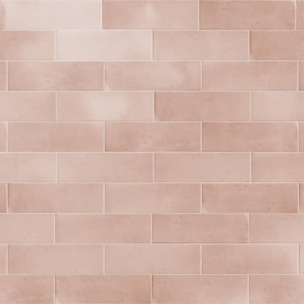 Merola Tile Coco Glossy Orchard Pink 2 in. x 5-7/8 in. Porcelain Wall Tile (5.94 sq. ft./Case)