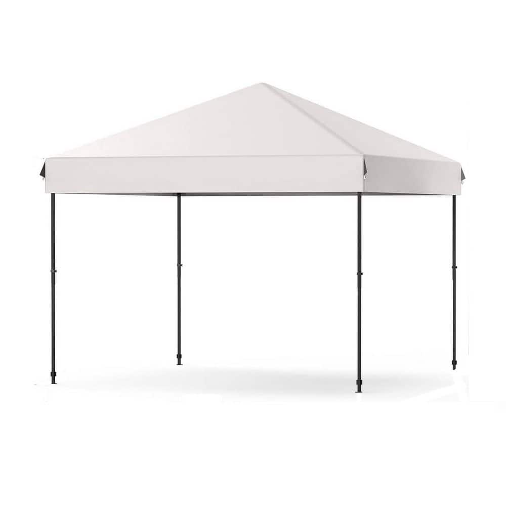 10 ft. x 10 ft. Instant Pop Up Canopy Tent Easy Setup Sun Shelter in White with Adjustable Height price history on PriceWatchPro