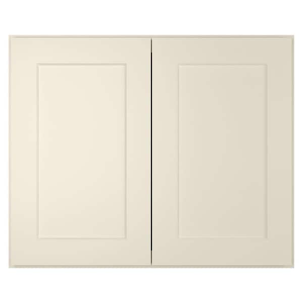 HOMEIBRO 30-in W X 12-in D X 24-in H in Shaker Antique White Plywood Ready to Assemble Wall Cabinet Kitchen Cabinet