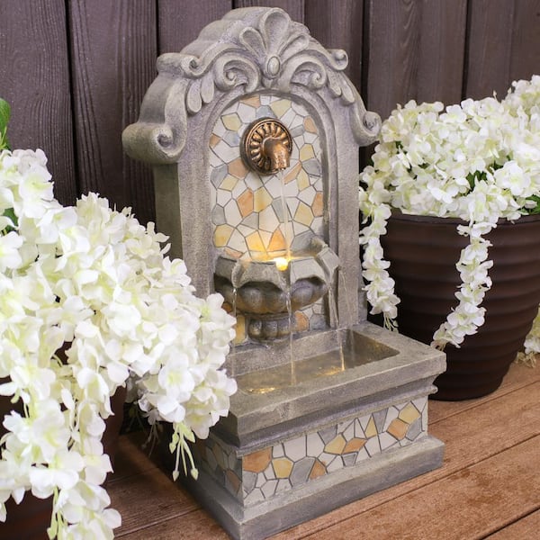 Sunnydaze Enchanting Estate Polyresin Outdoor Wall Fountain WNC