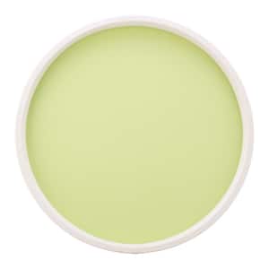 RAINBOW 14 in. W x 1.3 in. H x 14 in. D Round Light Green Leatherette Serving Tray