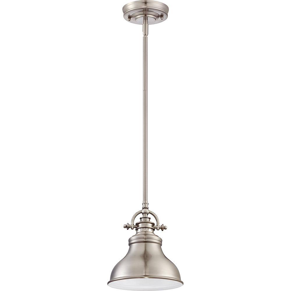 Emery 8" Brushed Nickel Mini Pendant Light